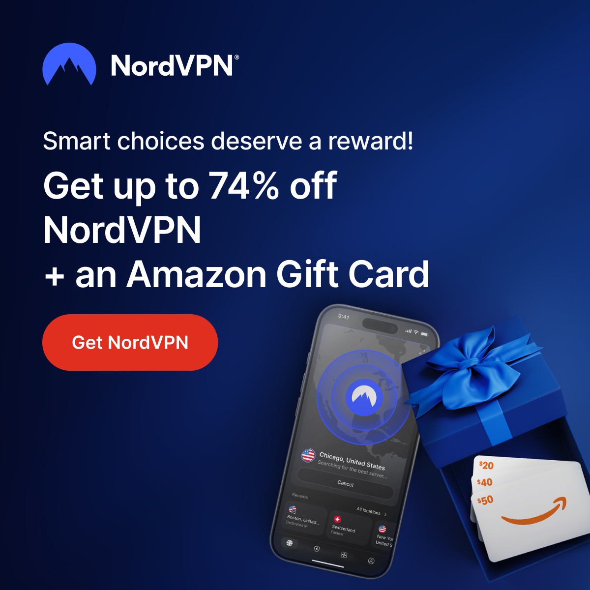 Get up to 74% off NordVPN plus an Amazon gift card — protect your browsing in China